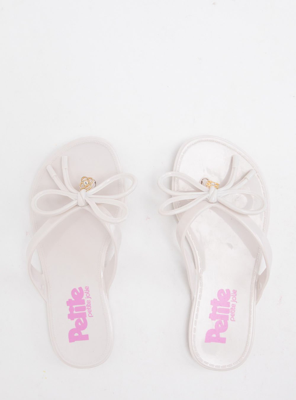 Chinelo Infantil Petite Jolie Lucky In White/Rosa PJ7356IN
