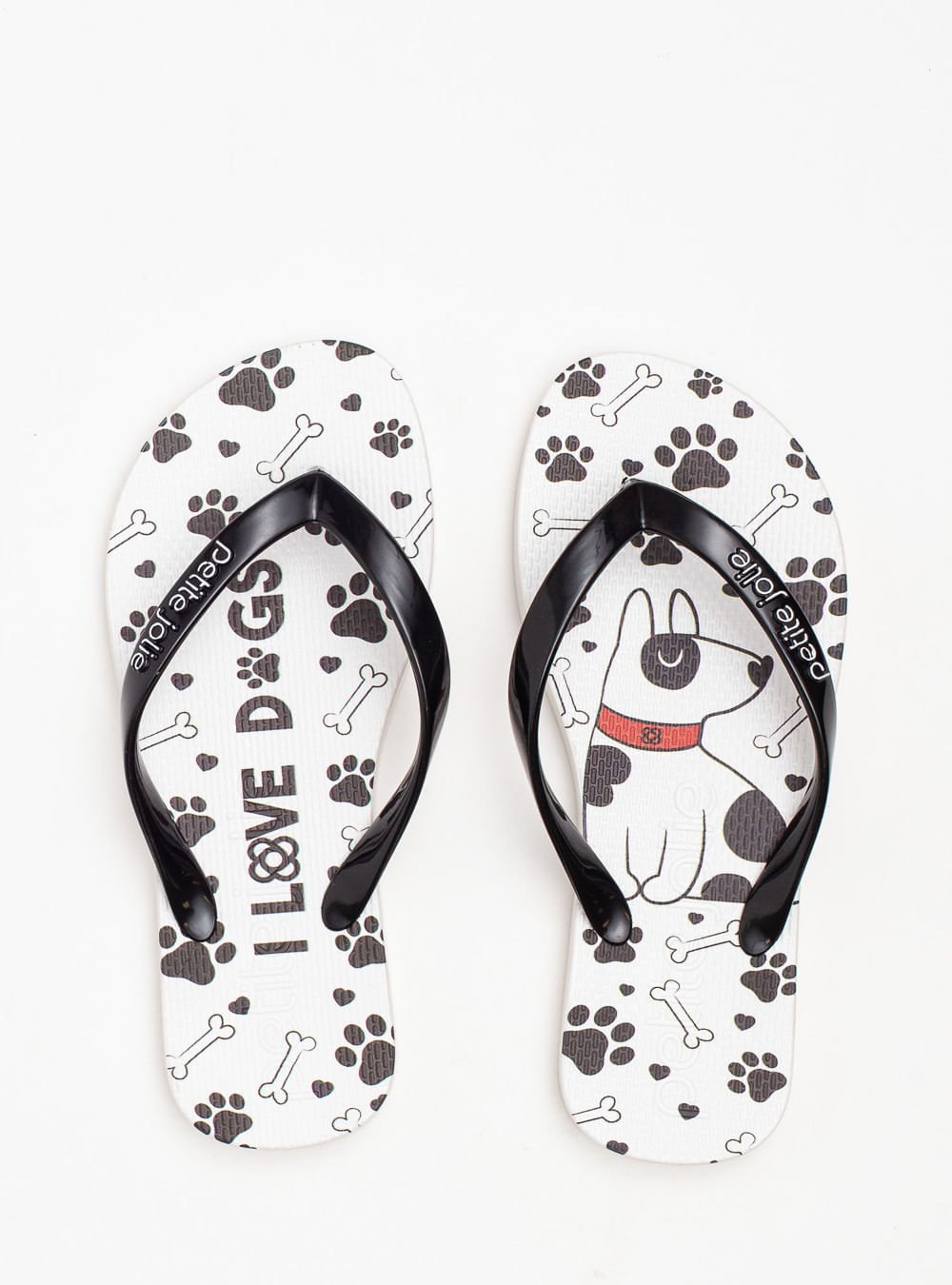 Chinelo Petite Jolie Fresh In Preto/White/Dog 7 PJ6969IN