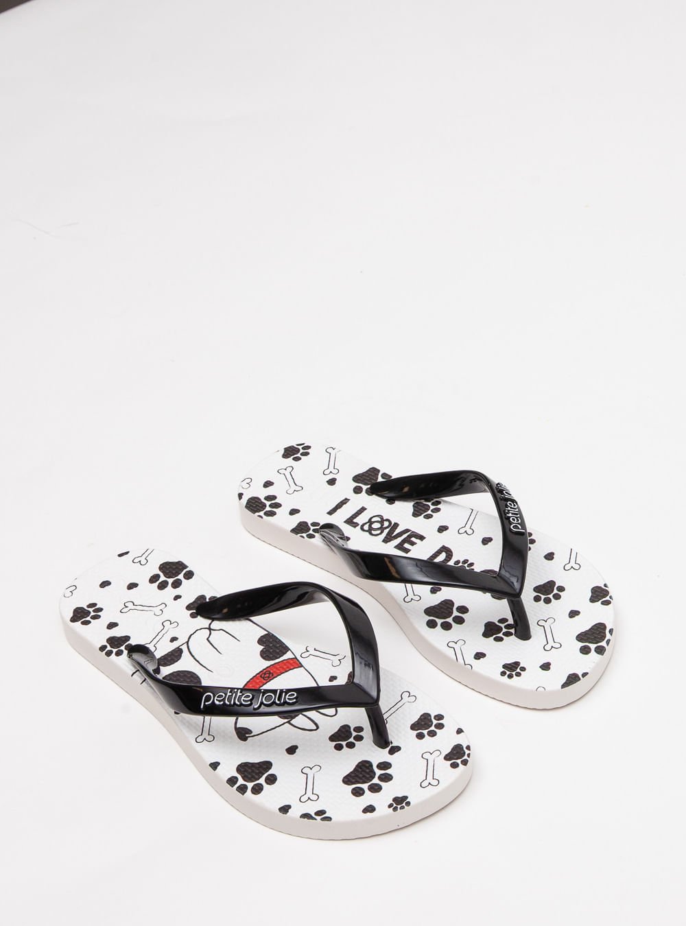 Chinelo Petite Jolie Fresh In Preto/White/Dog 7 PJ6969IN Preto/Branco 2