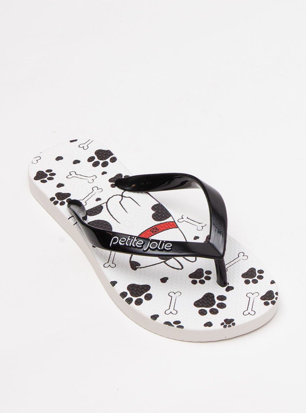 Chinelo Petite Jolie Fresh In Preto/White/Dog 7 PJ6969IN Preto/Branco 4