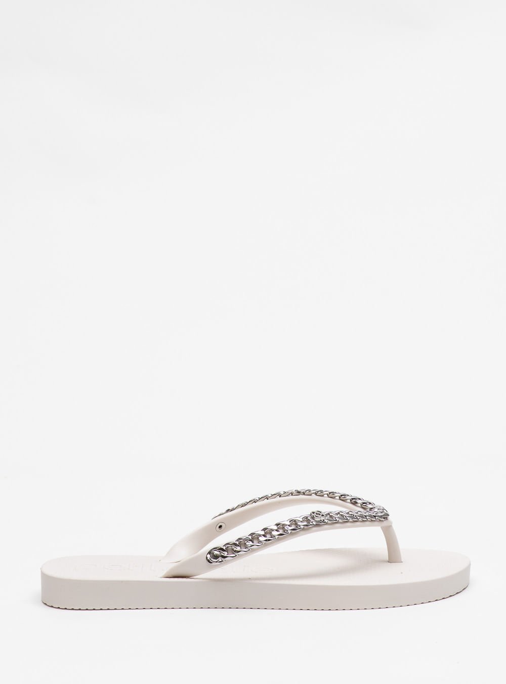 Chinelo Petite Jolie Fresh White/Níquel PJ7122