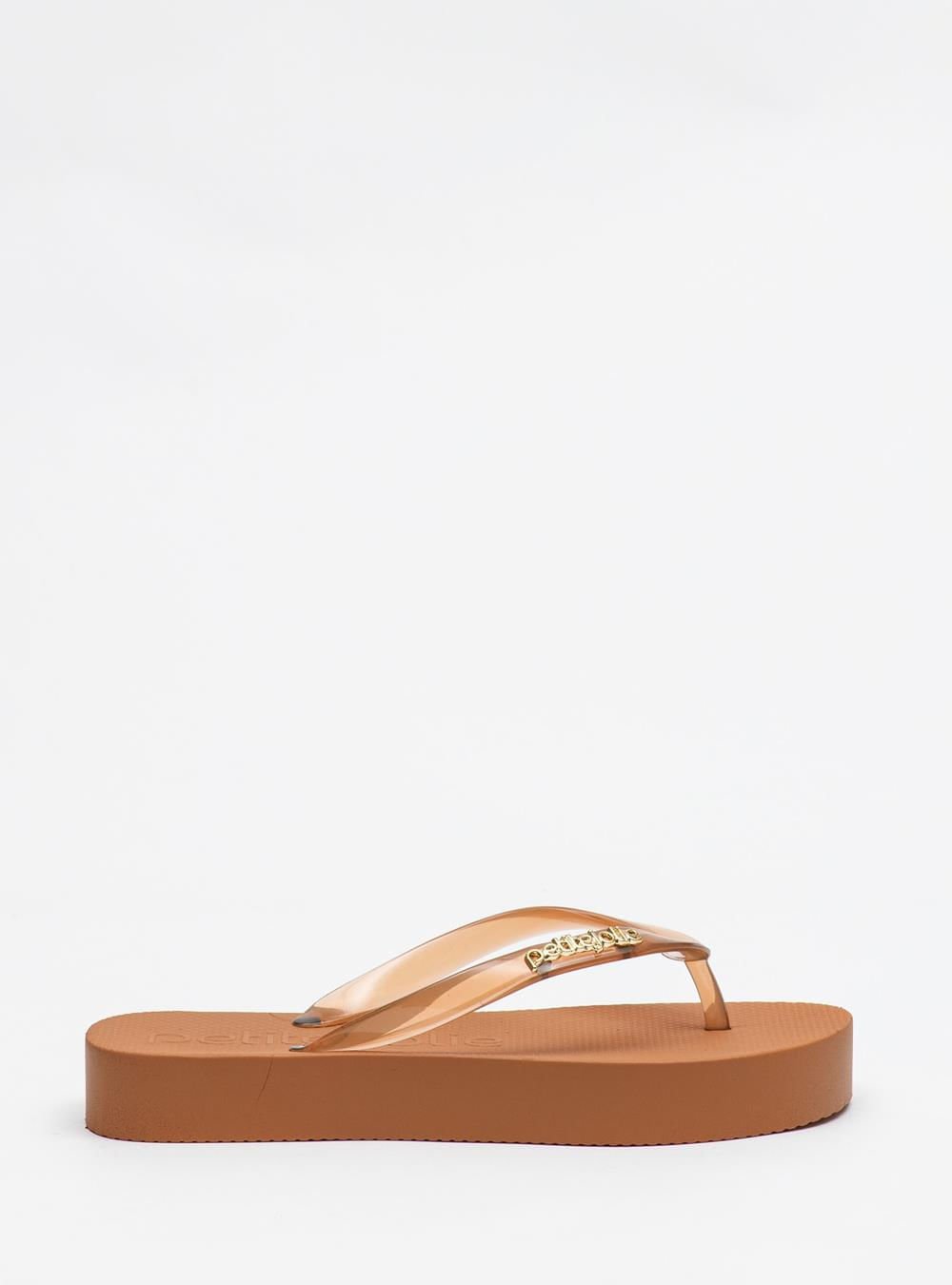 Chinelo Petite Jolie Fresh Up Doce De Leite PJ7321