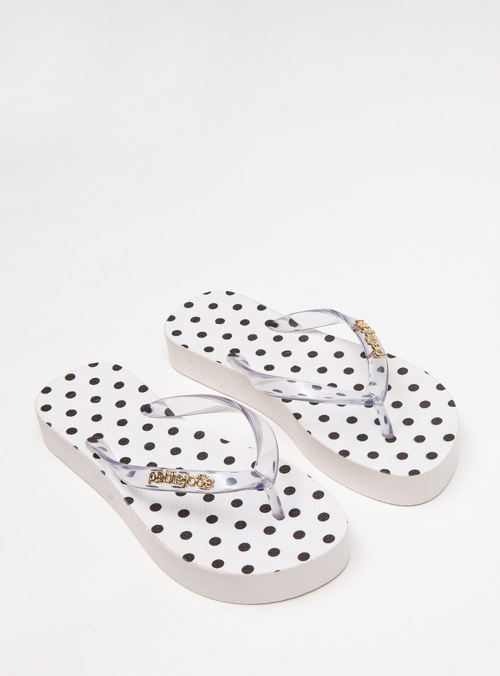 Chinelo Petite Jolie Fresh Up Translúcido/White/Poa PJ7354 Translúcido/White 2