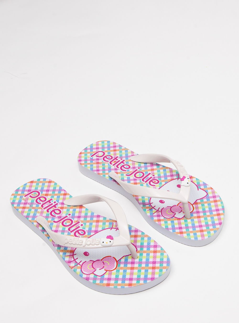 Chinelo Petite Jolie Fresh White/Hello Kitty 11 PJ7206HK Branco/Rosa 2