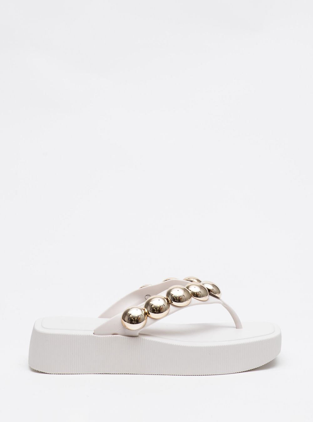 Chinelo Petite Jolie Hit White/Ouro PJ7139