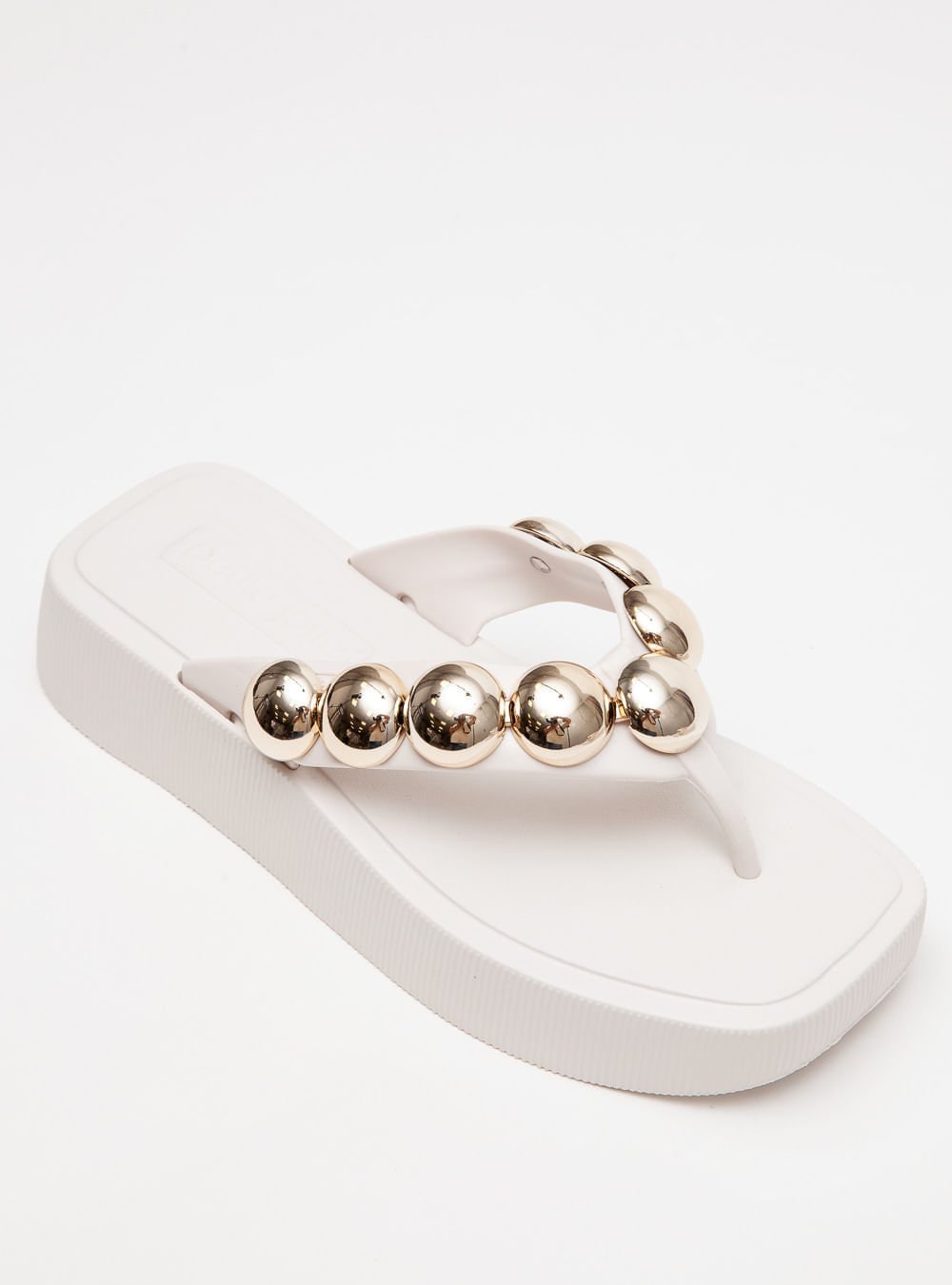 Chinelo Petite Jolie Hit White/Ouro PJ7139 Branco 2