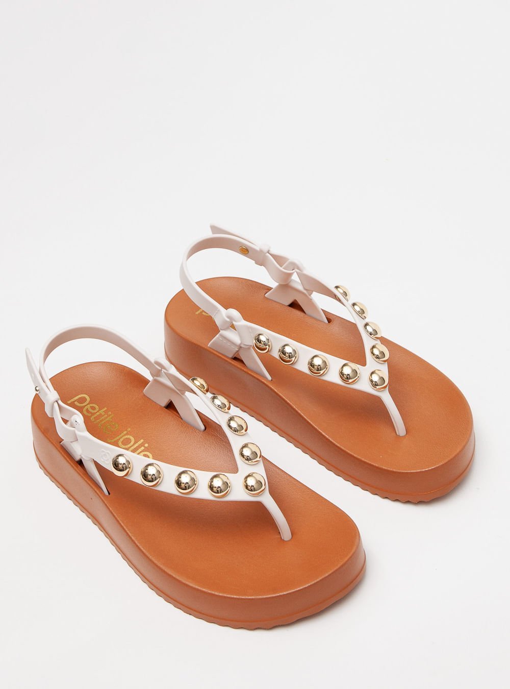 Sandália Petite Jolie Sunshine White/Doce De Leite PJ7181 White/Doce de Leite 2