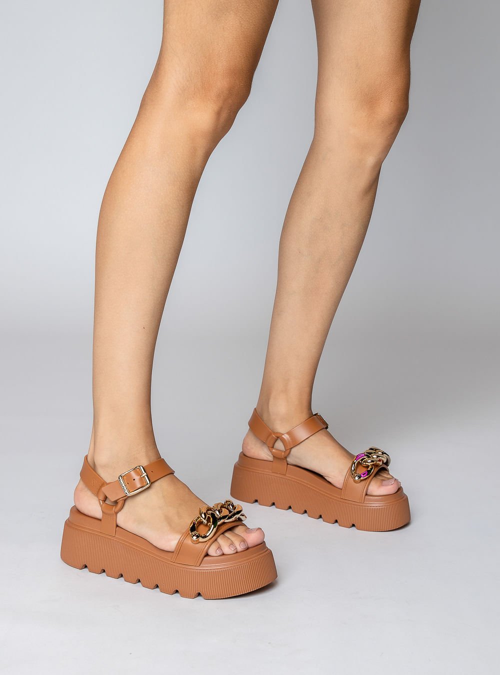 Sandália Petite Jolie Wish Doce De Leite PJ7583 Marrom