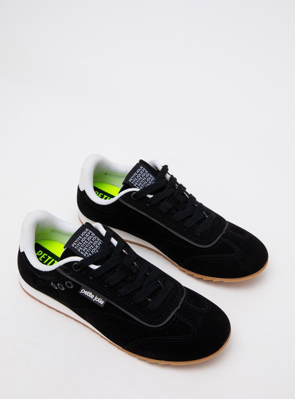 Tênis Petite Jolie Flat Sneaker Preto/Preto PJ7546 Preto 2