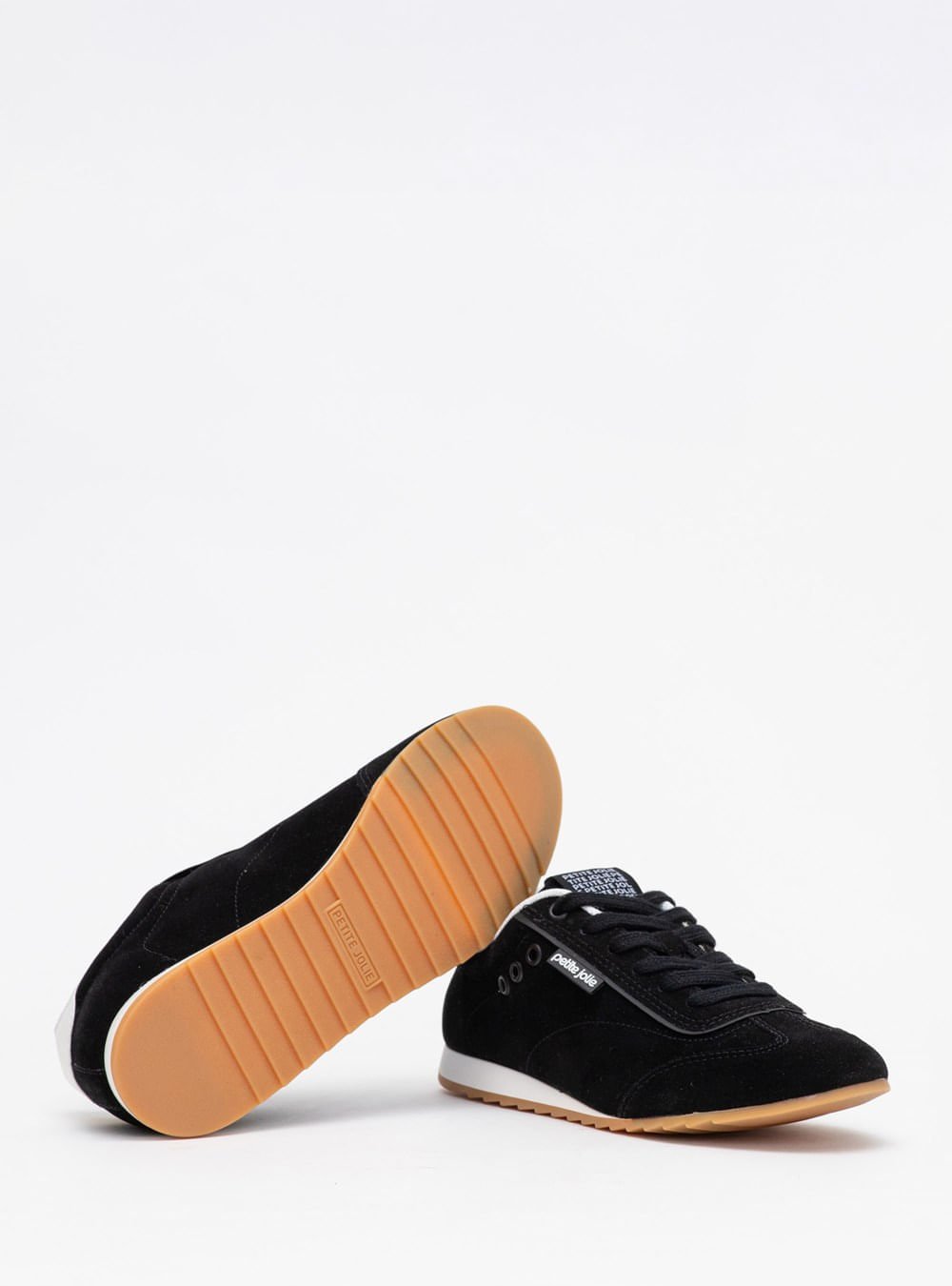 Tênis Petite Jolie Flat Sneaker Preto/Preto PJ7546 Preto 5