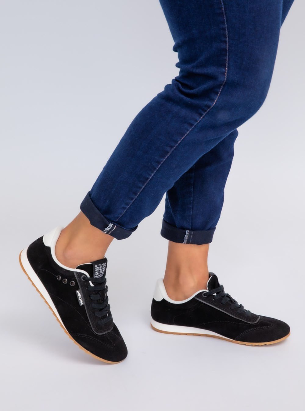 Tênis Petite Jolie Flat Sneaker Preto/Preto PJ7546 Preto 6