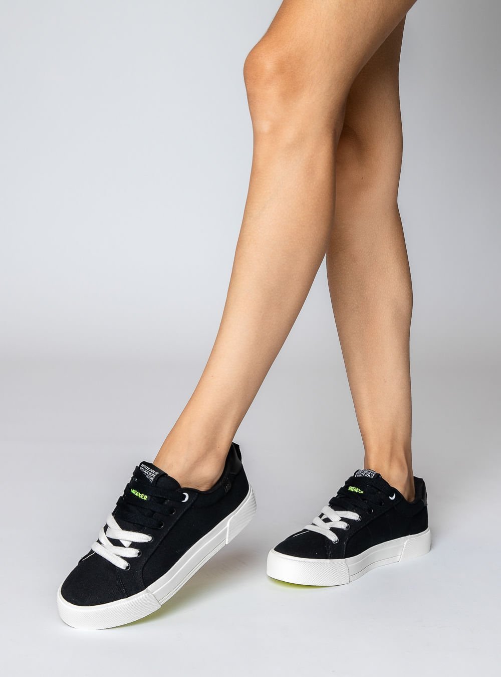 Tênis Petite Jolie Pump Preto/Sola Limão PJ7535 Preto 6