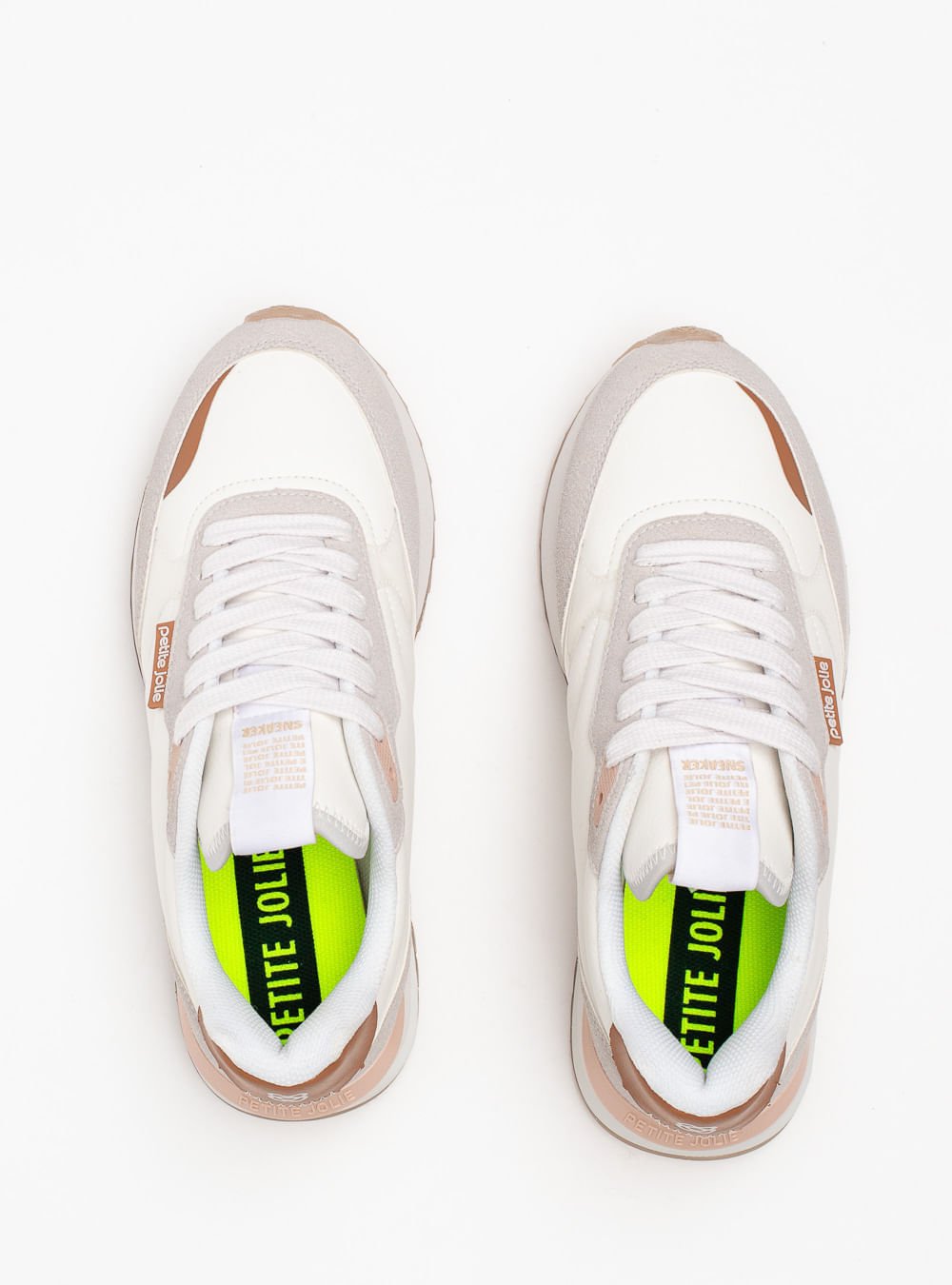 Tênis Petite Jolie Retro Running Branco/Avela Light PJ7541 Branco/Cinza 3