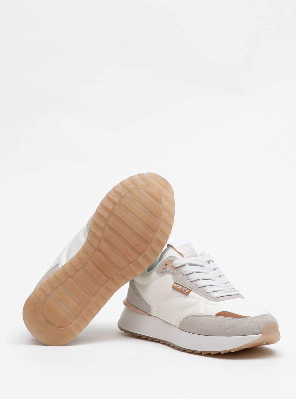 Tênis Petite Jolie Retro Running Branco/Avela Light PJ7541 Branco/Cinza 4
