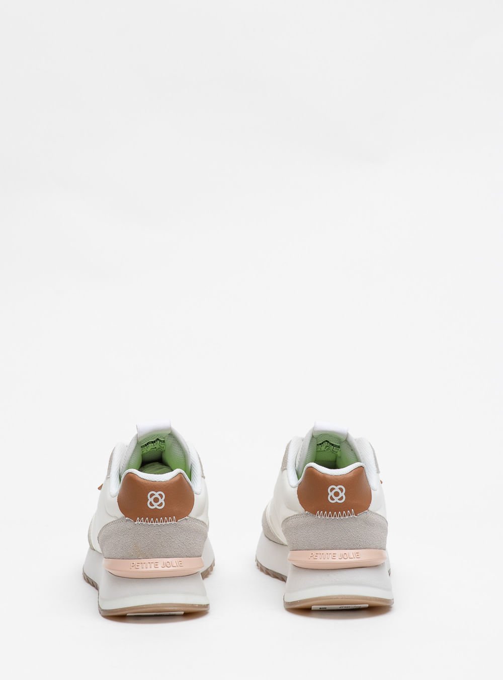 Tênis Petite Jolie Retro Running Branco/Avela Light PJ7541 Branco/Cinza 5