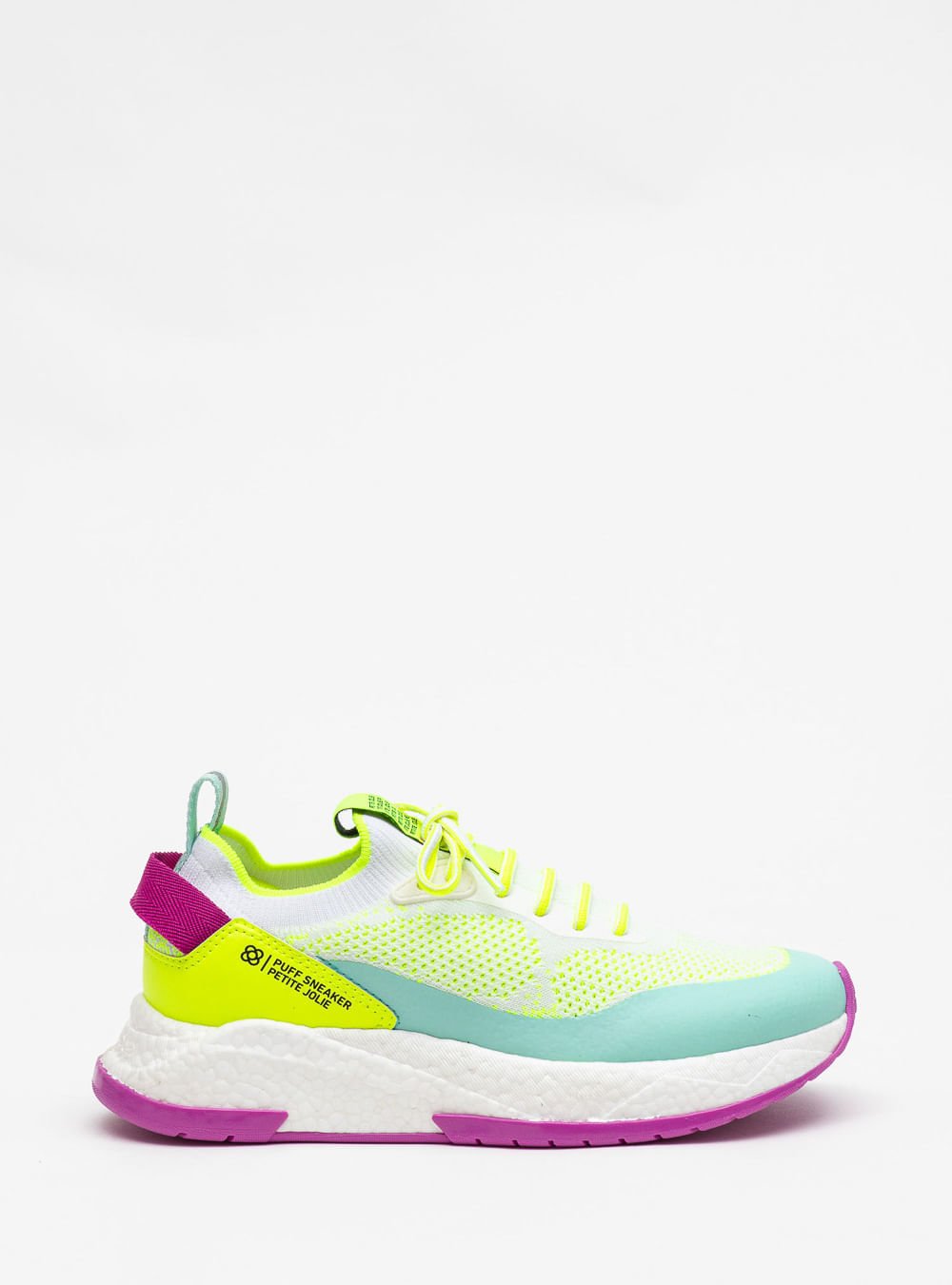Tênis Petite Jolie Puff Sneaker Branco/Multi 4 PJ7130II