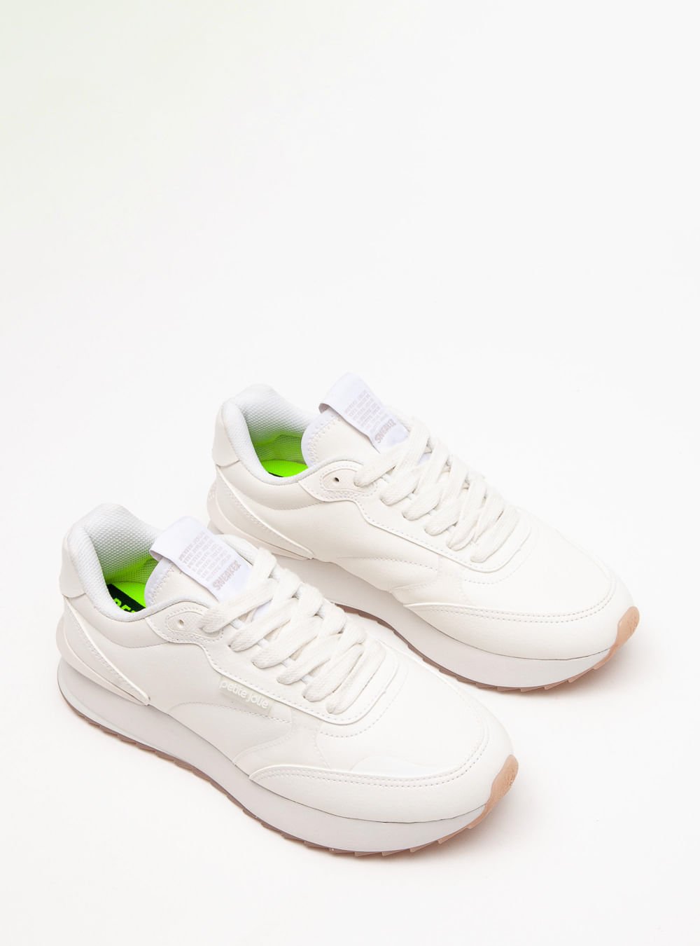 Tênis Petite Jolie Retro Running White PJ7541 Branco 2