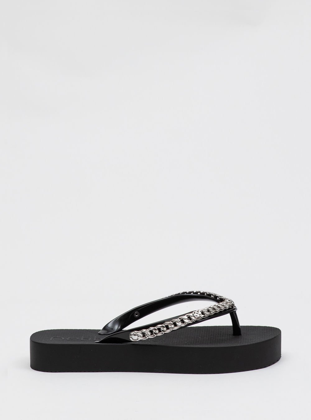 Chinelo Petite Jolie Fresh Up Preto/Grafite PJ7592
