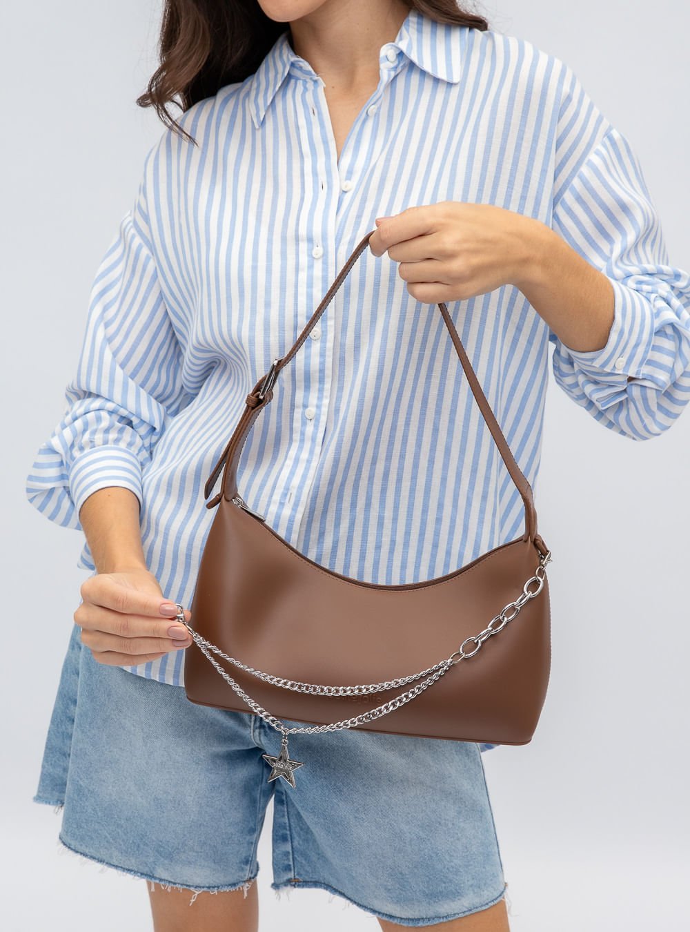 Bolsa Petite Jolie Thayla Chocolate PJ11282 Marrom 5