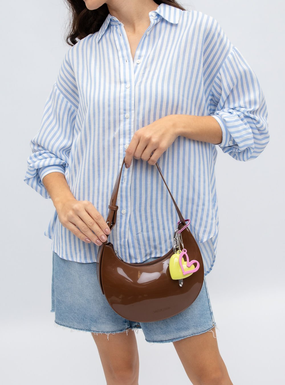 Bolsa Petite Jolie Moon Chocolate PJ11327 Marrom 4