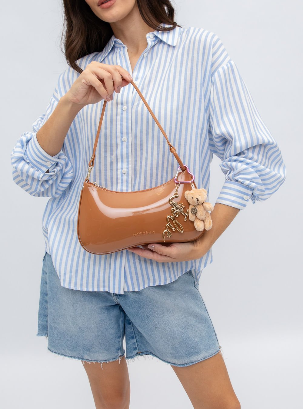 Bolsa Petite Jolie Icon Bag Doce De Leite PJ11346 Marrom 5