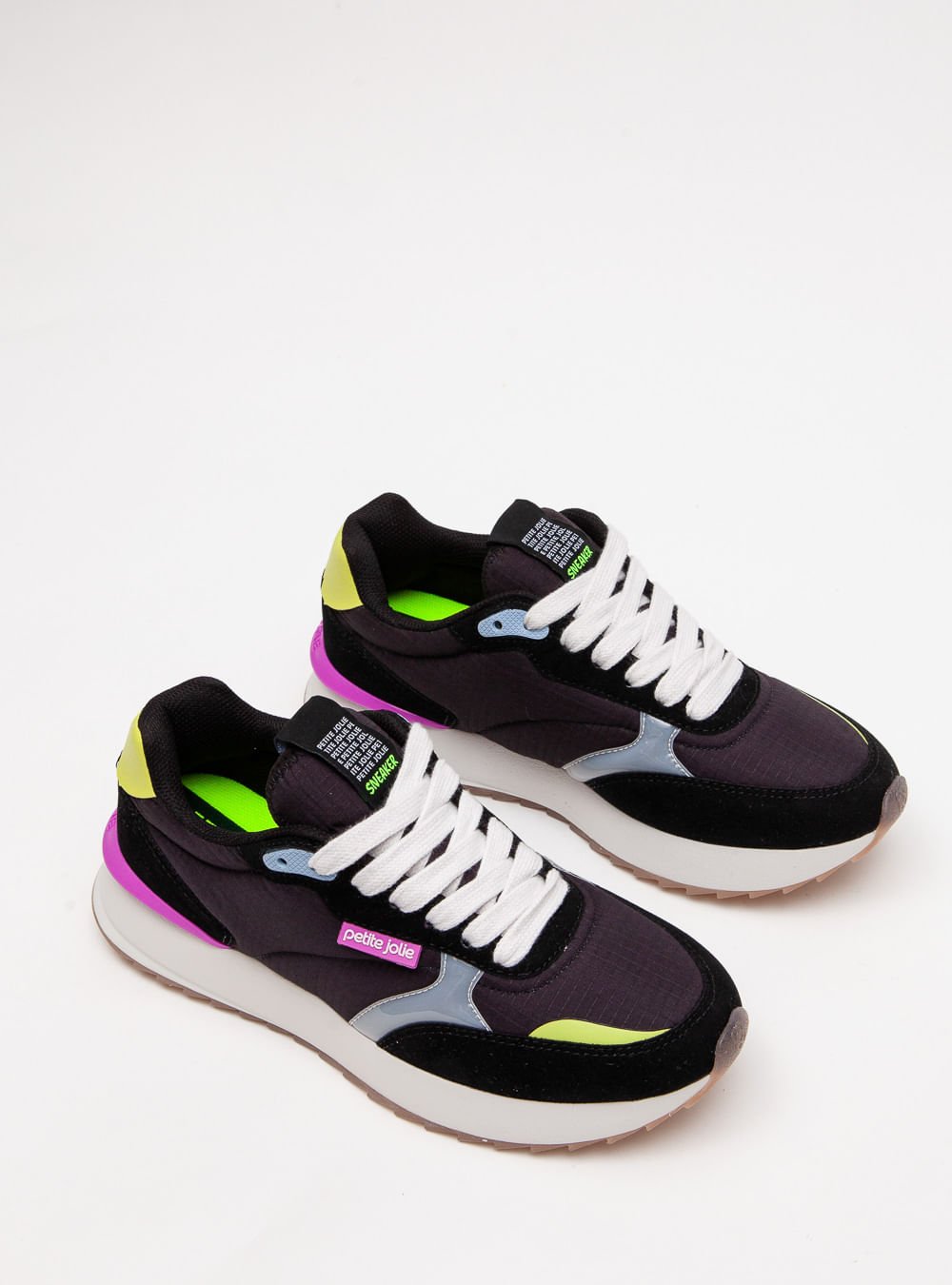 Tênis Petite Jolie Retro Running Preto/Avela Light PJ7541 Preto 2