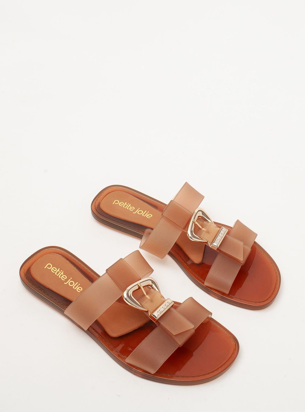 Chinelo Petite Jolie Jimmy Doce De Leite Translúcido PJ7662 Bege 2