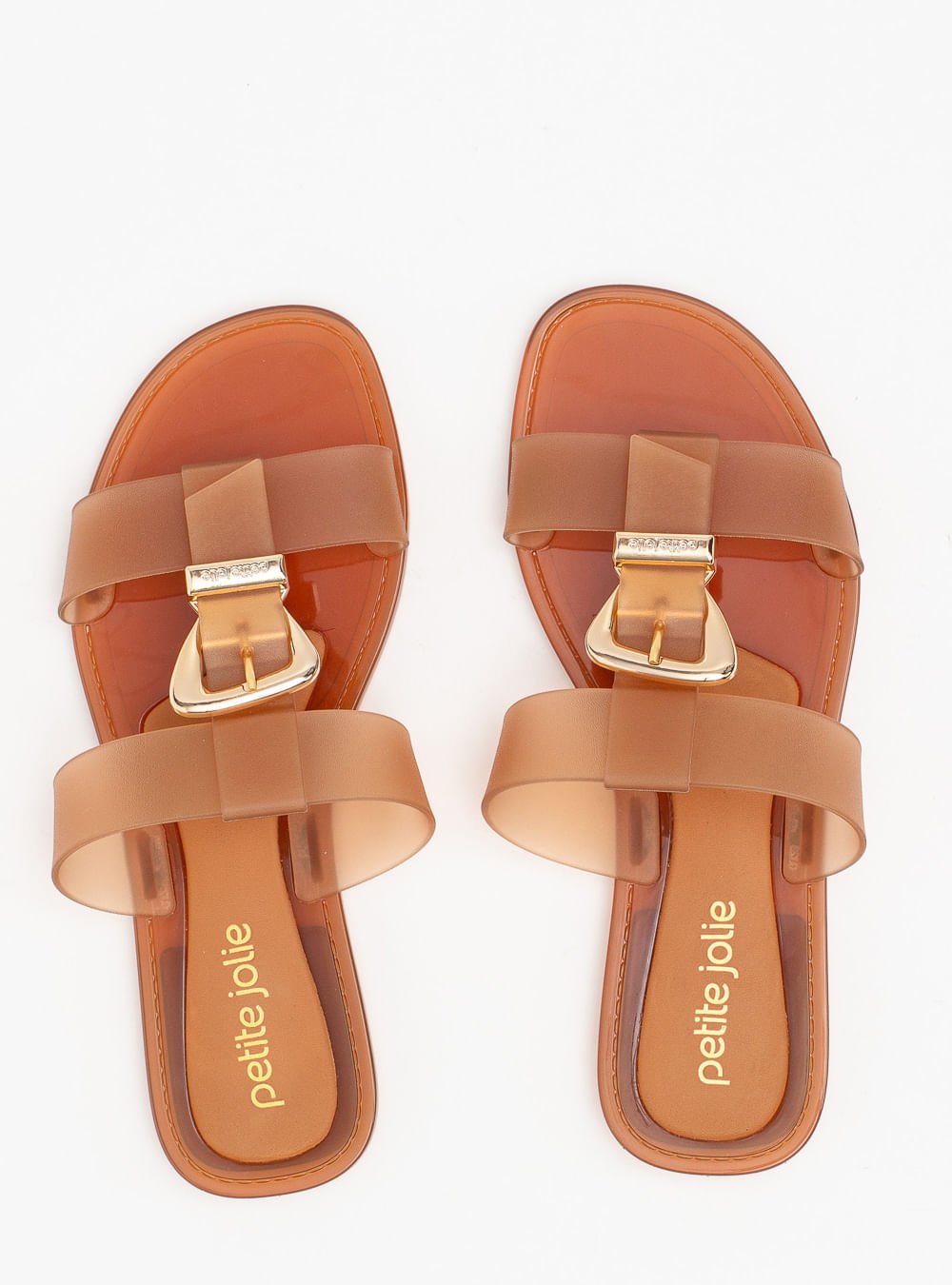 Chinelo Petite Jolie Jimmy Doce De Leite Translúcido PJ7662 Bege 3