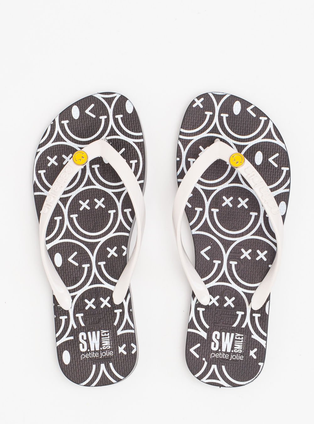 Chinelo Petite Jolie Fresh Preto/S.W.Smiley® 3 PJ7668SM