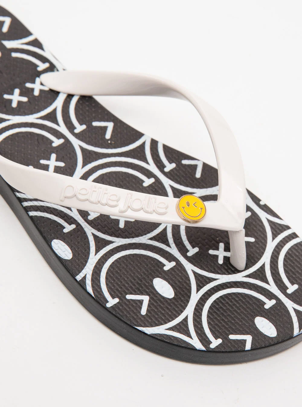Chinelo Petite Jolie Fresh Preto/S.W.Smiley® 3 PJ7668SM Branco/Preto 5