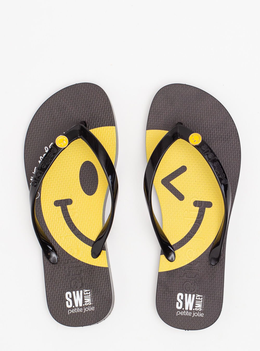 Chinelo Petite Jolie Fresh Preto/S.W.Smiley® 2 PJ7668SM