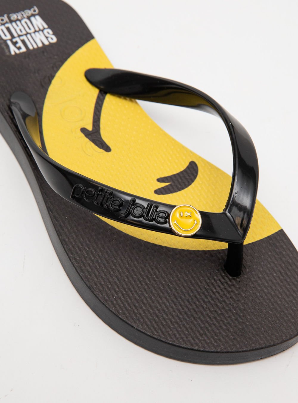 Chinelo Petite Jolie Fresh In SmileyWorld® 2 PJ7668INSM Preto 4