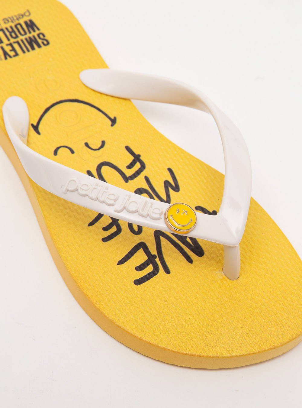 Chinelo Petite Jolie Fresh In SmileyWorld® 1 PJ7668INSM Branco/Amarelo 4