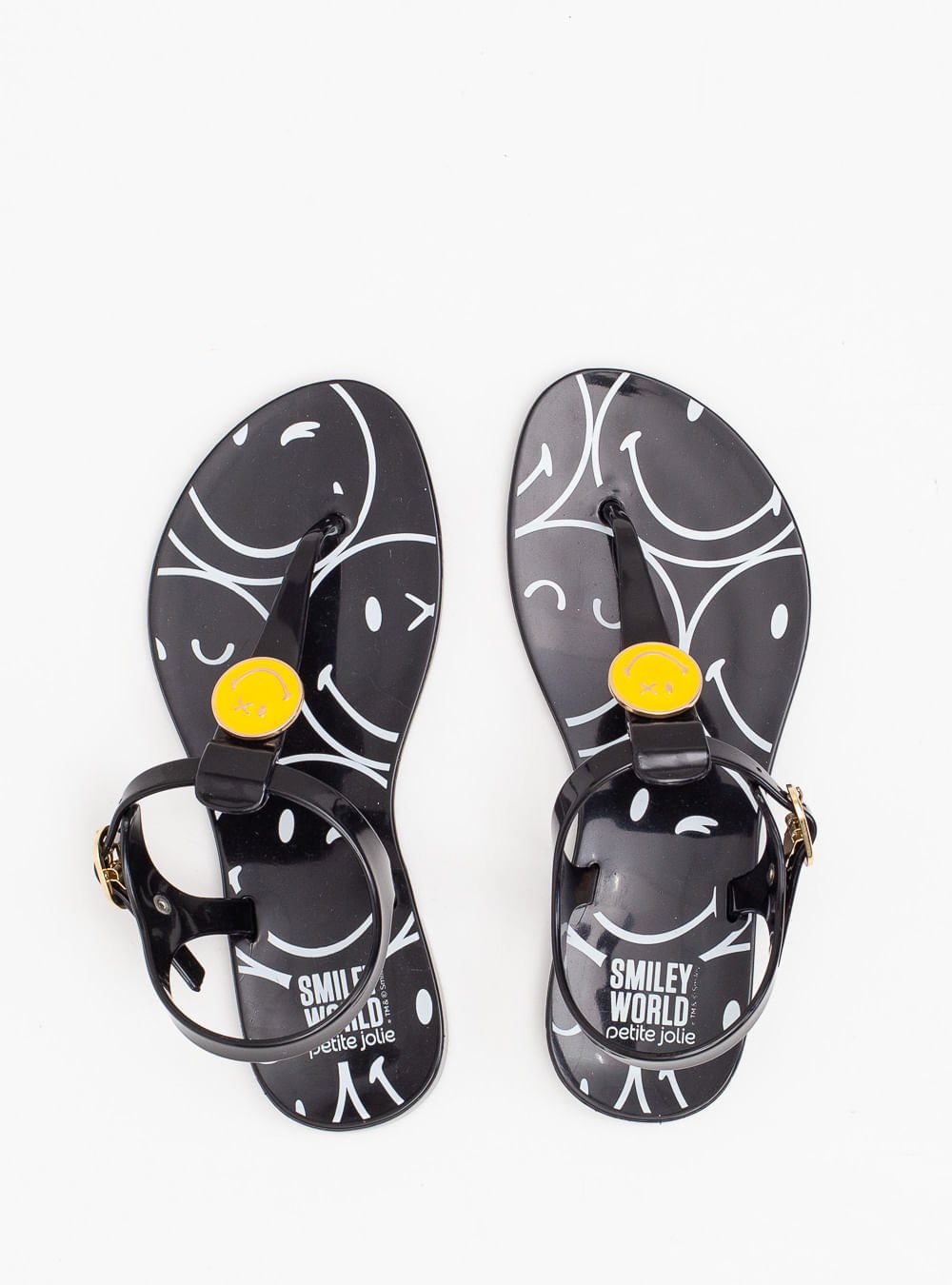 Sandália Petite Jolie SmileyWorld® Noah Preto PJ7670INSM Preto 4