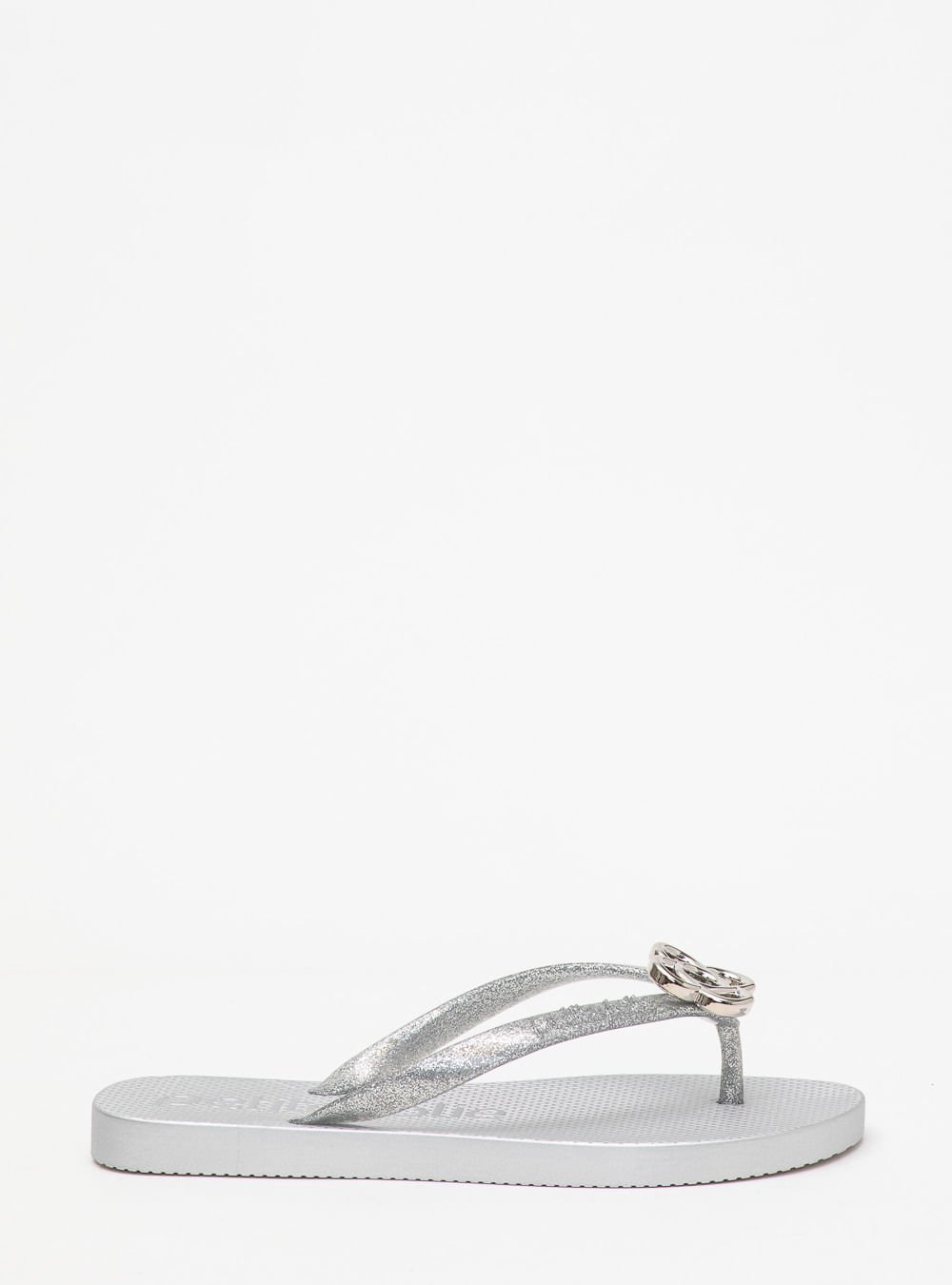 Chinelo Petite Jolie Fresh Full Glitter Prata/Ice PJ7704
