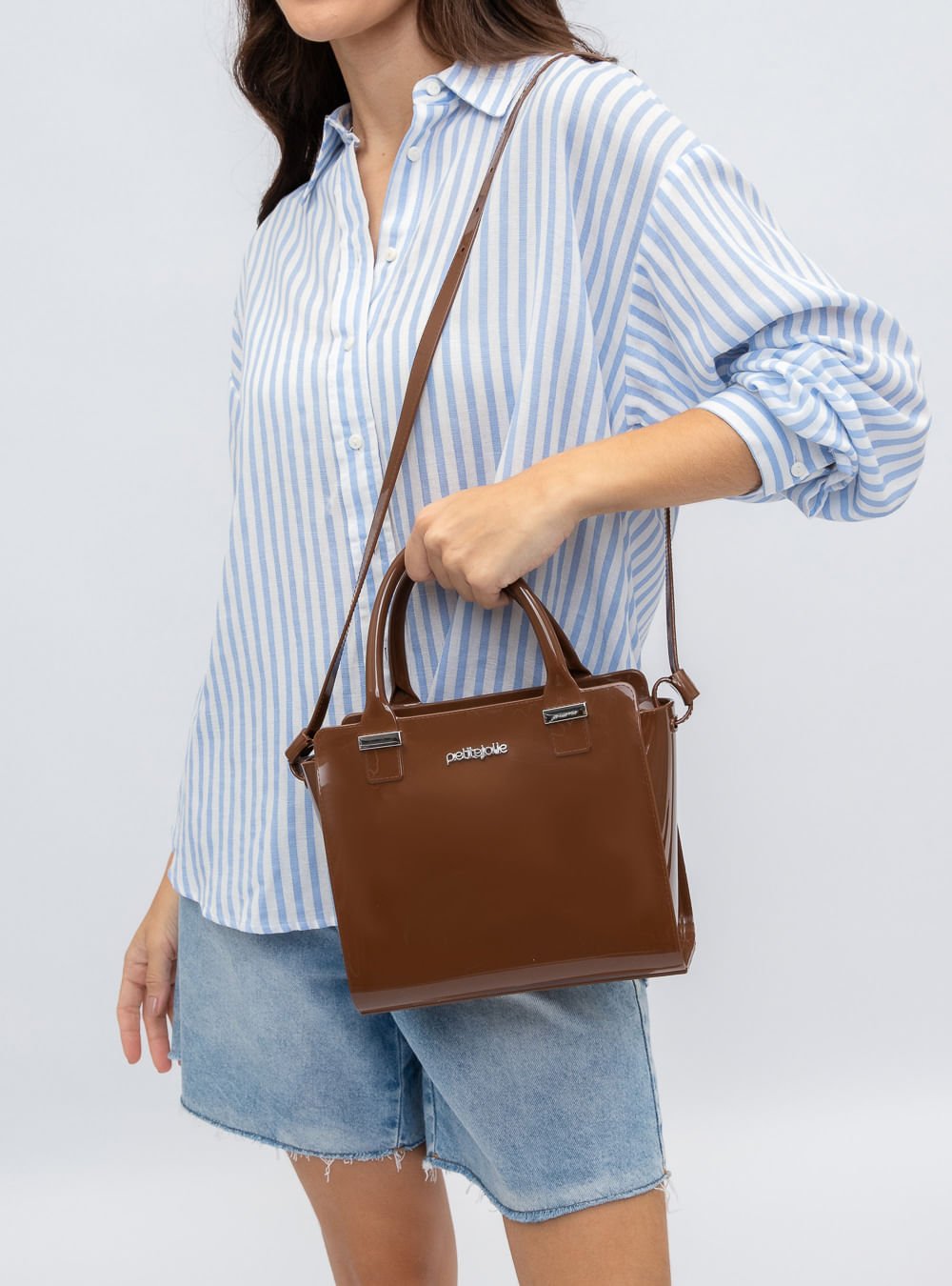 Bolsa Petite Jolie Love II Chocolate PJ5214II Marrom 4
