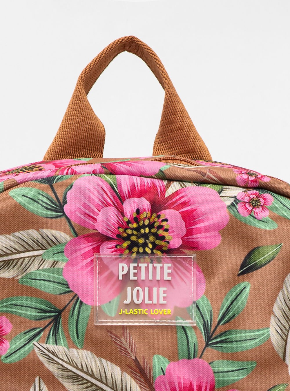 Mochila Petite Jolie Teen Floral 16 PJ11055II Marrom/Rosa 4