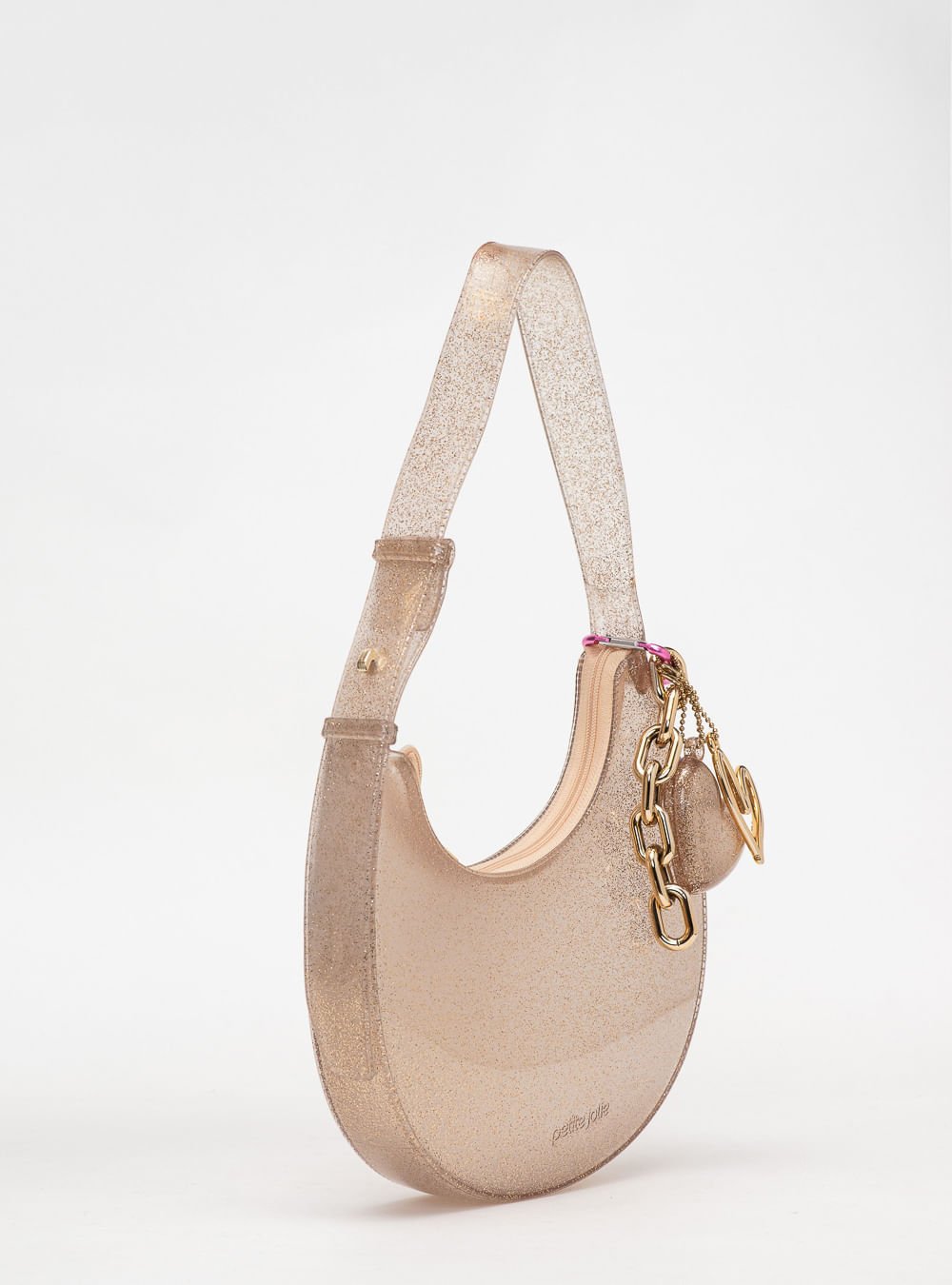 Bolsa Petite Jolie Moon Glitter Ouro Light PJ11327 Dourado 3