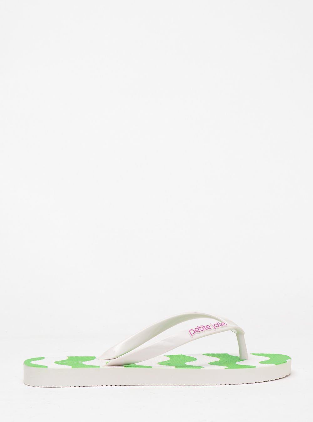 Chinelo Petite Jolie Fresh White/Listras 9 PJ6969 Branco/Verde 4