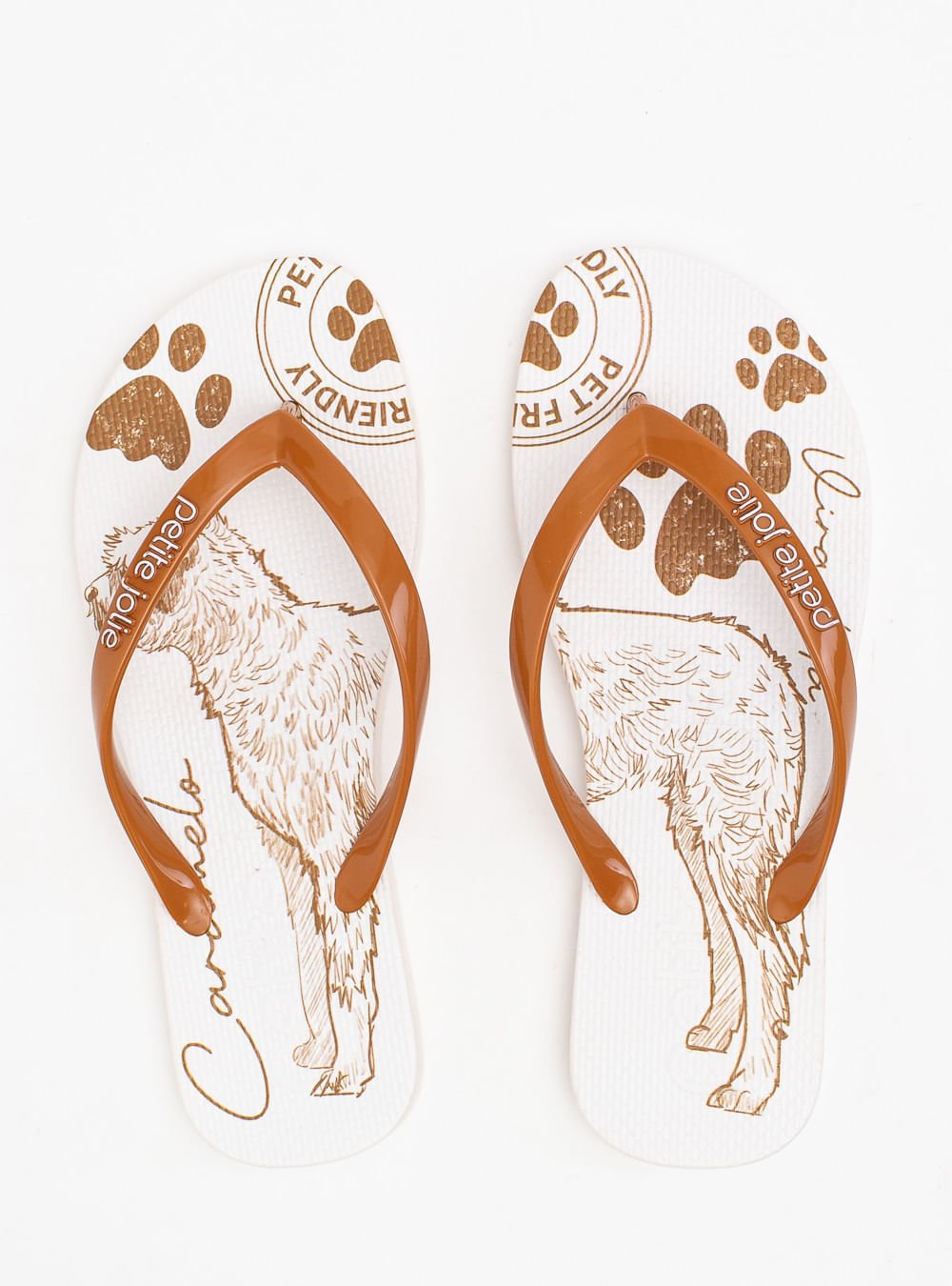 Chinelo Petite Jolie Fresh Doce Leite/Pet Lovers 13 PJ6969
