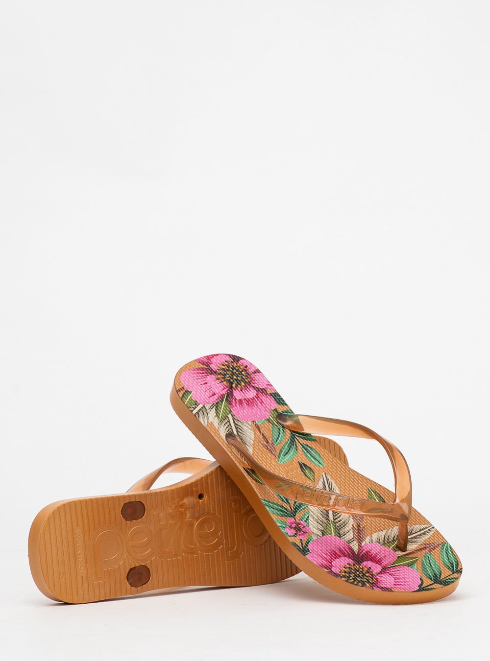 Chinelo Petite Jolie Fresh Doce De Leite/Floral 16 PJ6969 Marrom 3