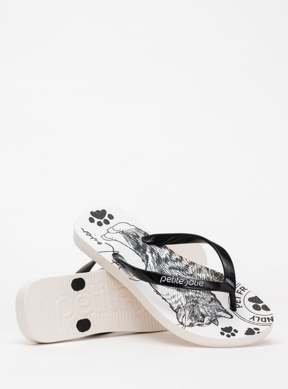 Chinelo Petite Jolie Fresh Preto/Pet Lovers 12 PJ6969 Preto 5