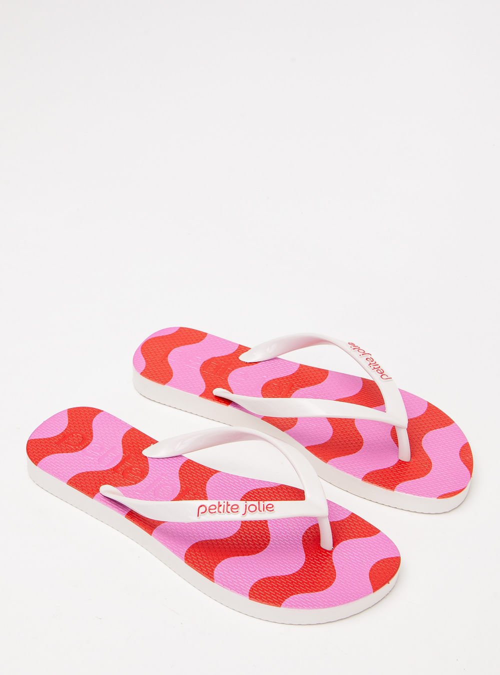 Chinelo Petite Jolie Fresh White/Listras 8 PJ6969 Rosa 2