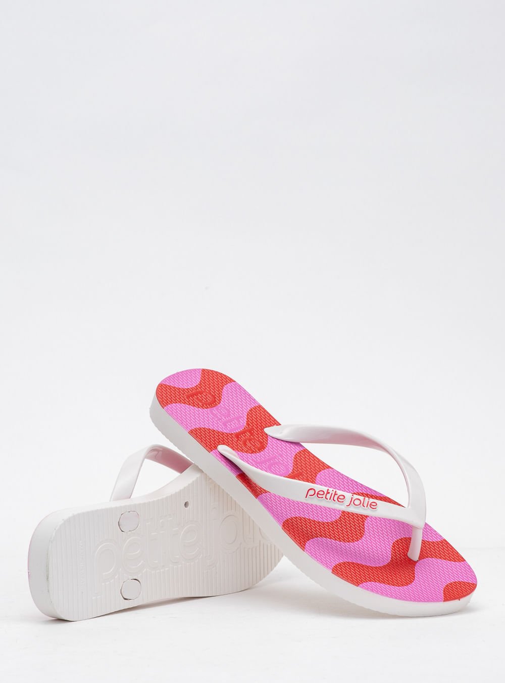 Chinelo Petite Jolie Fresh White/Listras 8 PJ6969 Rosa 5