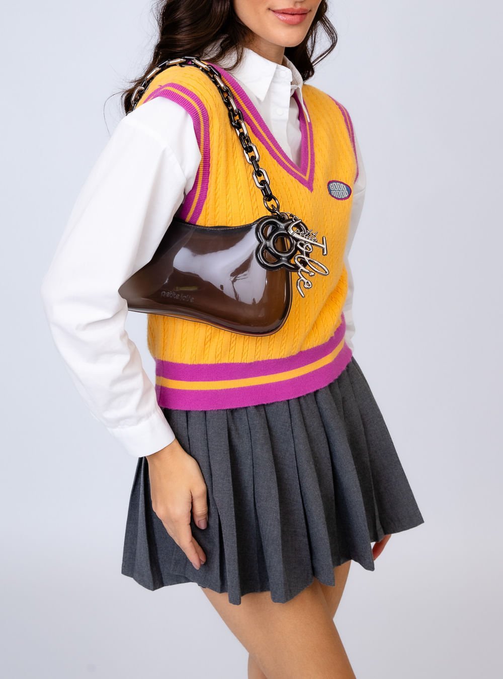 Bolsa Petite Jolie Icon Bag Preto Translúcido PJ11182 Preto 5