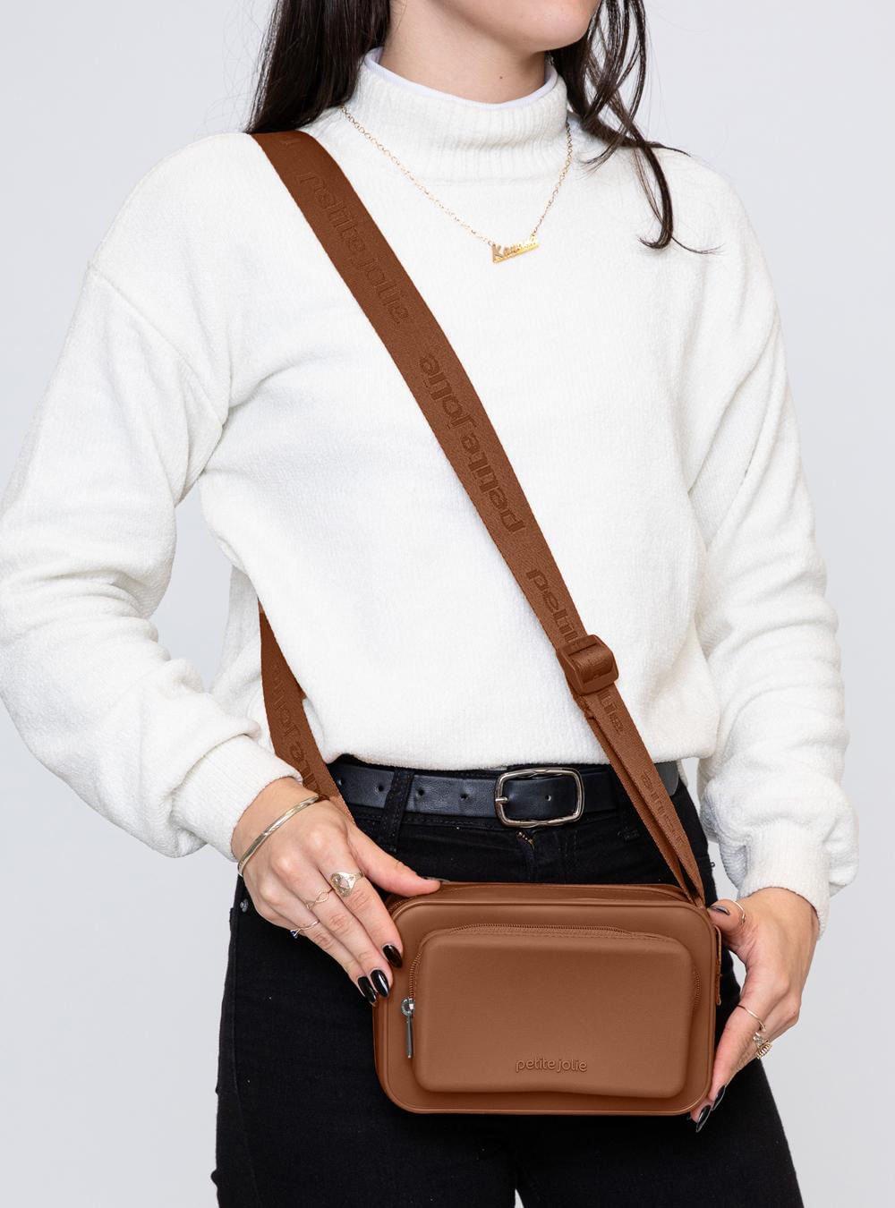 Bolsa Petite Jolie Rocky Chocolate PJ11307 Marrom 4