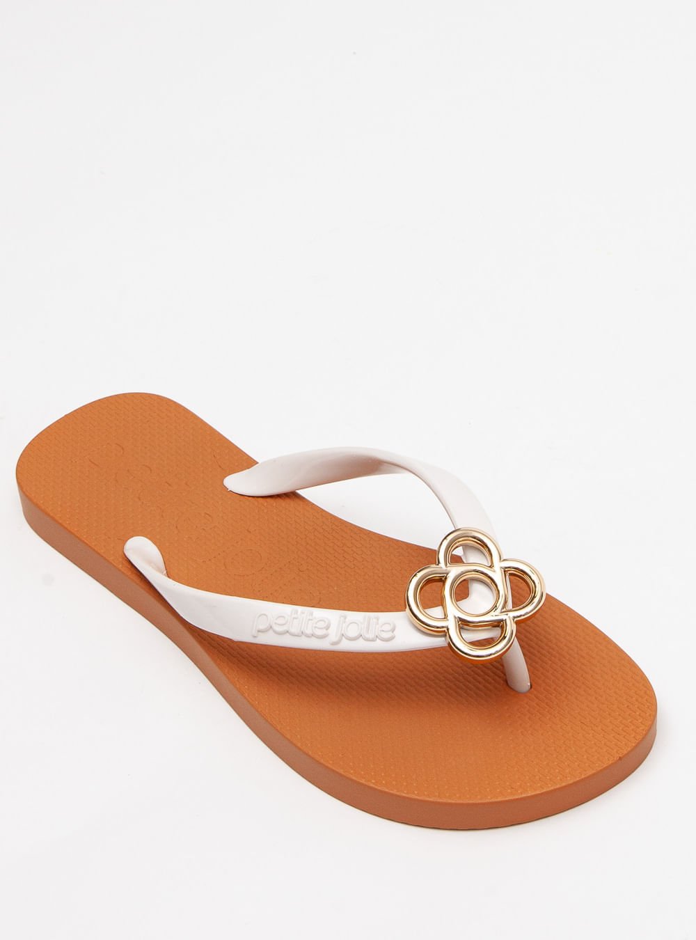 Chinelo Petite Jolie Fresh White/Doce De Leite PJ6979 Marrom 2