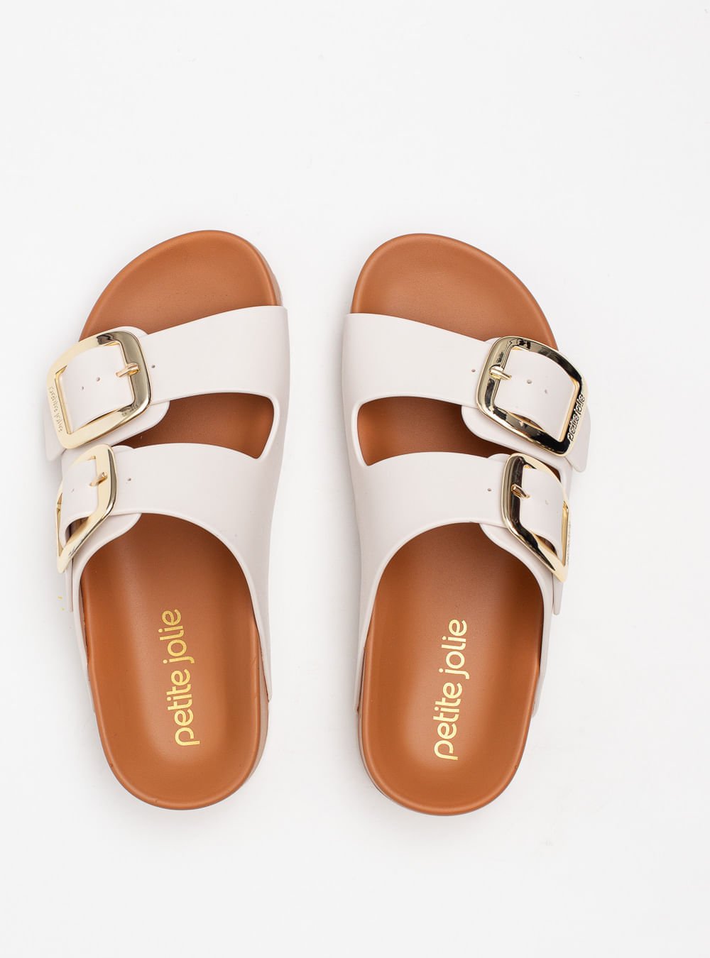 Chinelo Petite Jolie Lovin' Flat White/Doce De Leite PJ7279 Branco 3