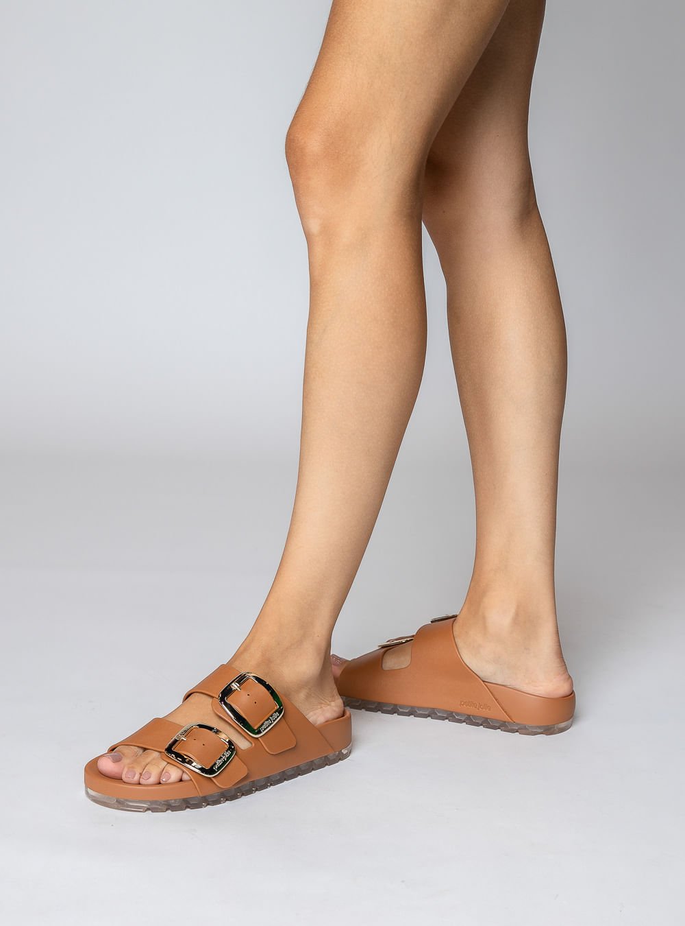 Chinelo Petite Jolie Lovin' Flat Doce De Leite PJ7279 Marrom 4