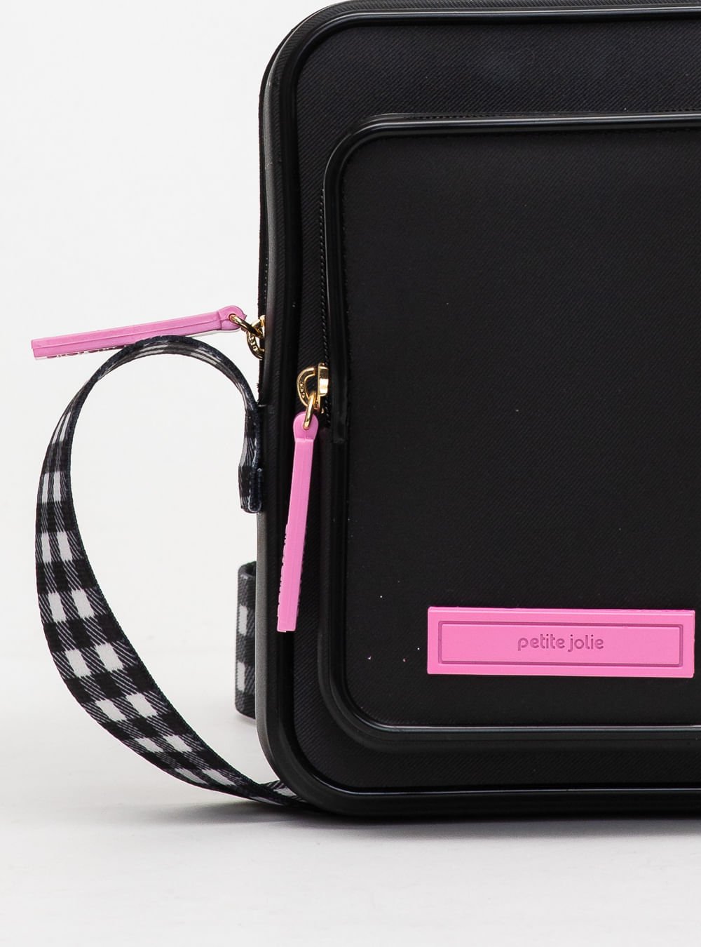 Bolsa Infantil Petite Jolie Ted Preto/Bubble Pink PJ10085IN Preto 4